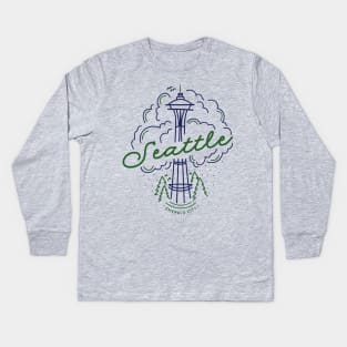 Seattle Space Needle Kids Long Sleeve T-Shirt